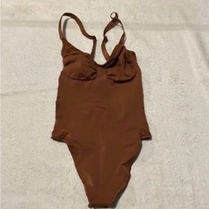 SKIMS Brown Shapewear Bodysuit